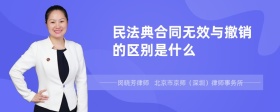 民法典合同无效与撤销的区别是什么