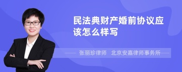 民法典财产婚前协议应该怎么样写