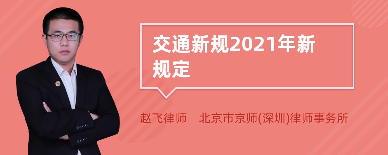 交通新规2021年新规定