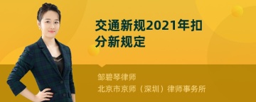 交通新规2021年扣分新规定