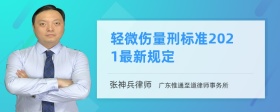 轻微伤量刑标准2021最新规定