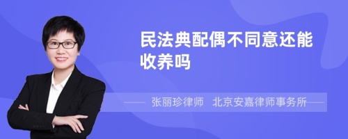 民法典配偶不同意还能收养吗