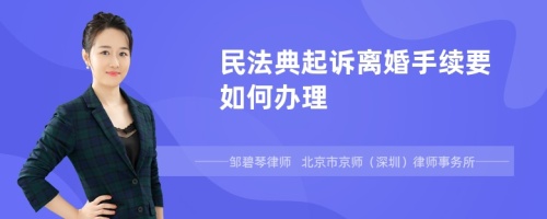 民法典起诉离婚手续要如何办理