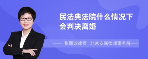 民法典法院什么情况下会判决离婚