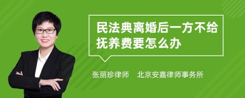 民法典离婚后一方不给抚养费要怎么办