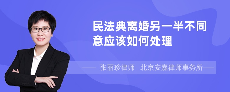 民法典离婚另一半不同意应该如何处理