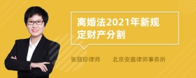 离婚法2021年新规定财产分割