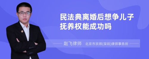 民法典离婚后想争儿子抚养权能成功吗