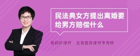 民法典女方提出离婚要给男方赔偿什么