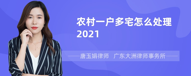 农村一户多宅怎么处理2021