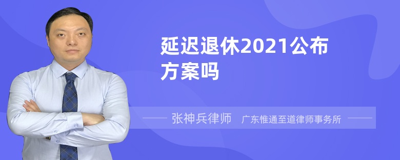 延迟退休2021公布方案吗