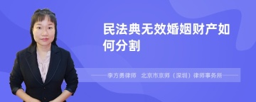 民法典无效婚姻财产如何分割