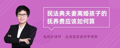 民法典夫妻离婚孩子的抚养费应该如何算