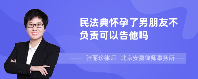 民法典怀孕了男朋友不负责可以告他吗