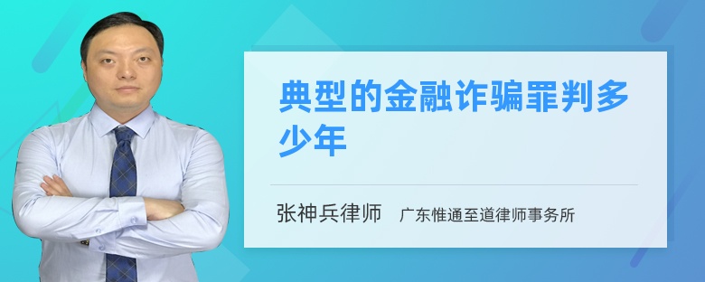 典型的金融诈骗罪判多少年