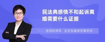 民法典感情不和起诉离婚需要什么证据