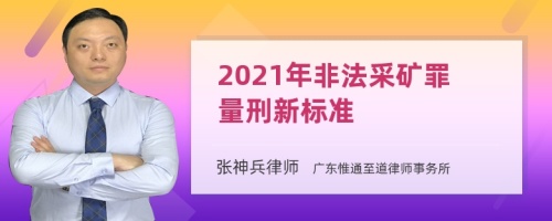 2021年非法采矿罪量刑新标准