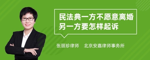 民法典一方不愿意离婚另一方要怎样起诉