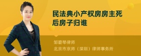 民法典小产权房房主死后房子归谁