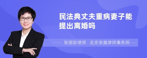 民法典丈夫重病妻子能提出离婚吗