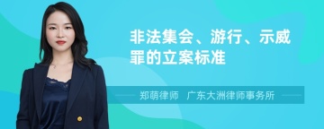 非法集会、游行、示威罪的立案标准