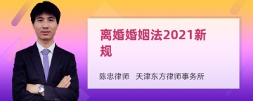 离婚婚姻法2021新规