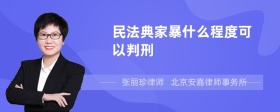 民法典家暴什么程度可以判刑