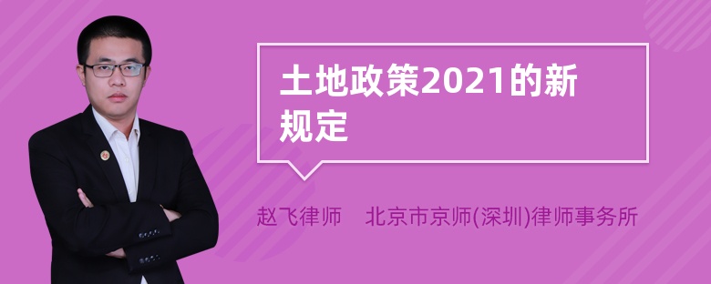 土地政策2021的新规定