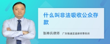 什么叫非法吸收公众存款