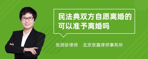 民法典双方自愿离婚的可以准予离婚吗