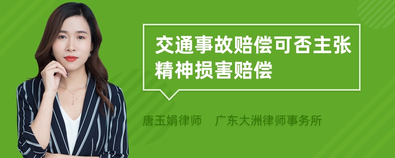 交通事故赔偿可否主张精神损害赔偿