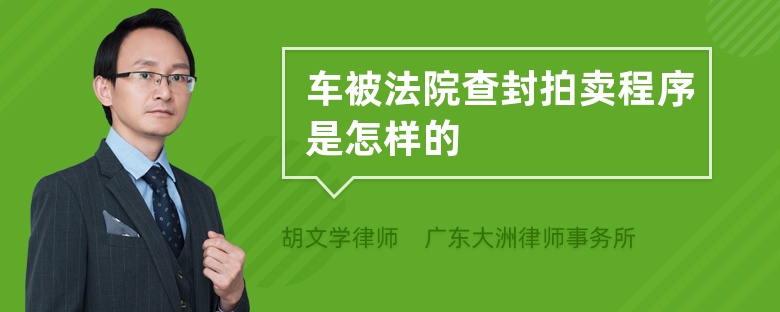 车被法院查封拍卖程序是怎样的