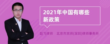 2021年中国有哪些新政策