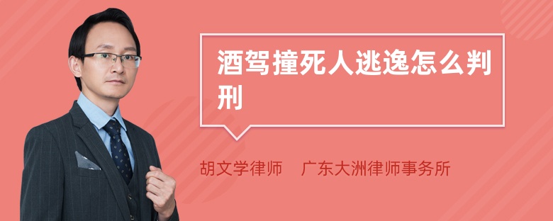 酒驾撞死人逃逸怎么判刑