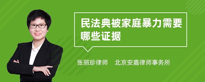 民法典被家庭暴力需要哪些证据