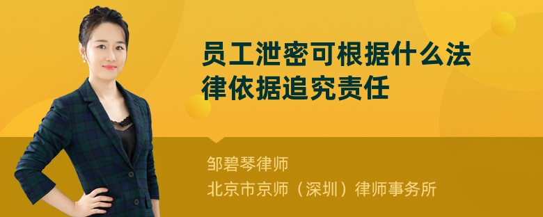 员工泄密可根据什么法律依据追究责任