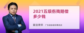 2021五级伤残赔偿多少钱