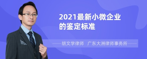 2021最新小微企业的鉴定标准