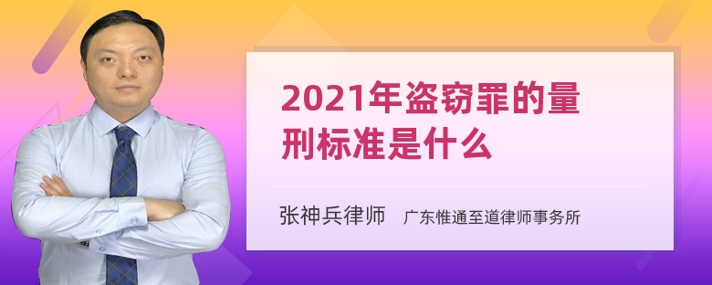 2021年盗窃罪的量刑标准是什么