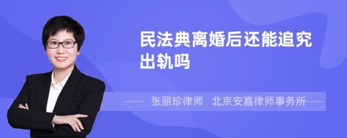 民法典离婚后还能追究出轨吗