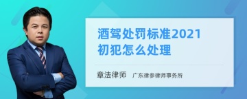 酒驾处罚标准2021初犯怎么处理