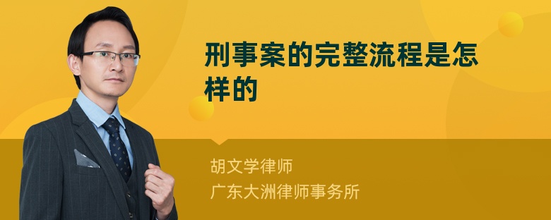 刑事案的完整流程是怎样的