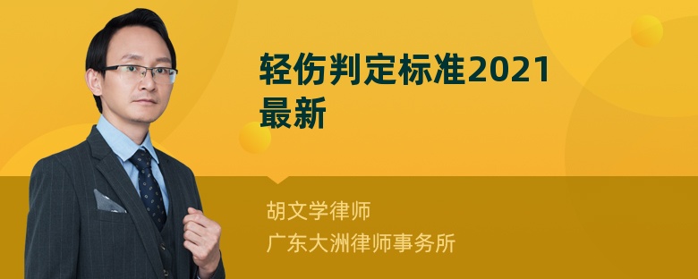 轻伤判定标准2021最新