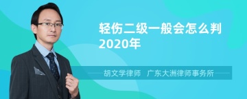 轻伤二级一般会怎么判2020年