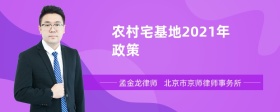 农村宅基地2021年政策