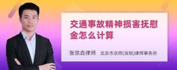 交通事故精神损害抚慰金怎么计算