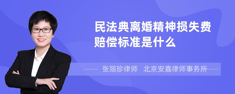 民法典离婚精神损失费赔偿标准是什么