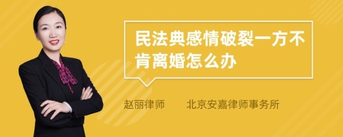 民法典感情破裂一方不肯离婚怎么办