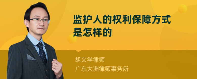 监护人的权利保障方式是怎样的