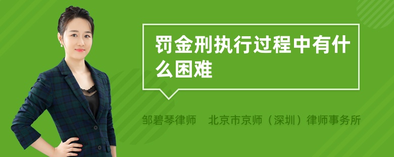 罚金刑执行过程中有什么困难